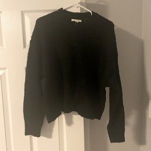 American Eagle oversized cropped black knit sweater. Size XS